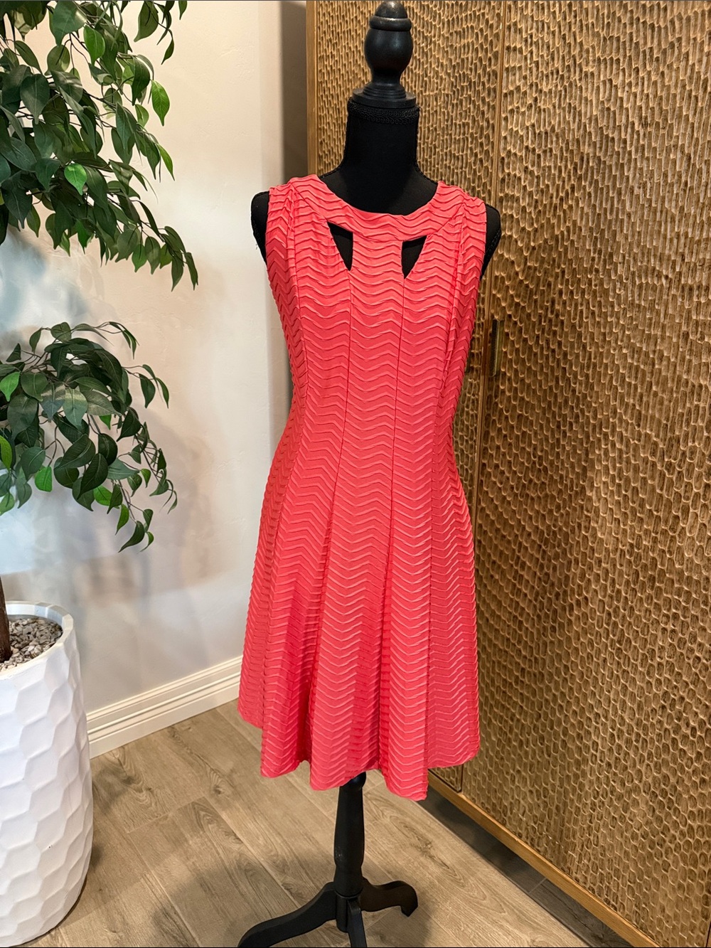 Enfocus Studio Coral Reef Shift Dress - Coral